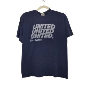 Vintage United Van Lines Single Stitch Thin 70s Swingster Large Soft